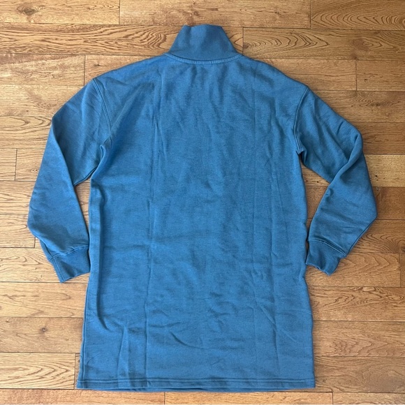 Tentree 1/4 zip fleece dress Vintage Blue size small NWT - Picture 2 of 7